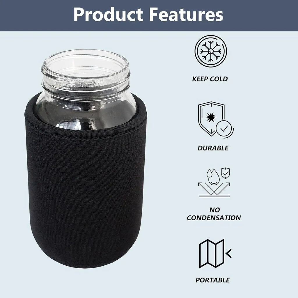 Hydroponic Jar Sleeve Light Blocking Cover Wide Mouth Jars Seed