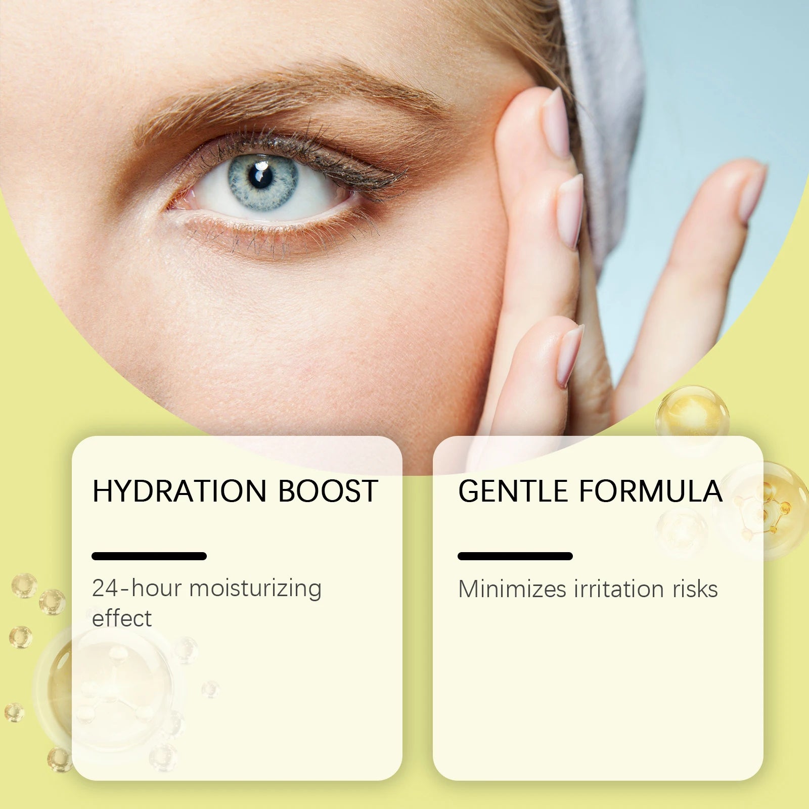 Hoygi 15g Retinol Eye Cream Gentle Renewing Formula for Delicate Eye Area Hydrates Improves Skin Texture Night Use Recommended Zpaxo