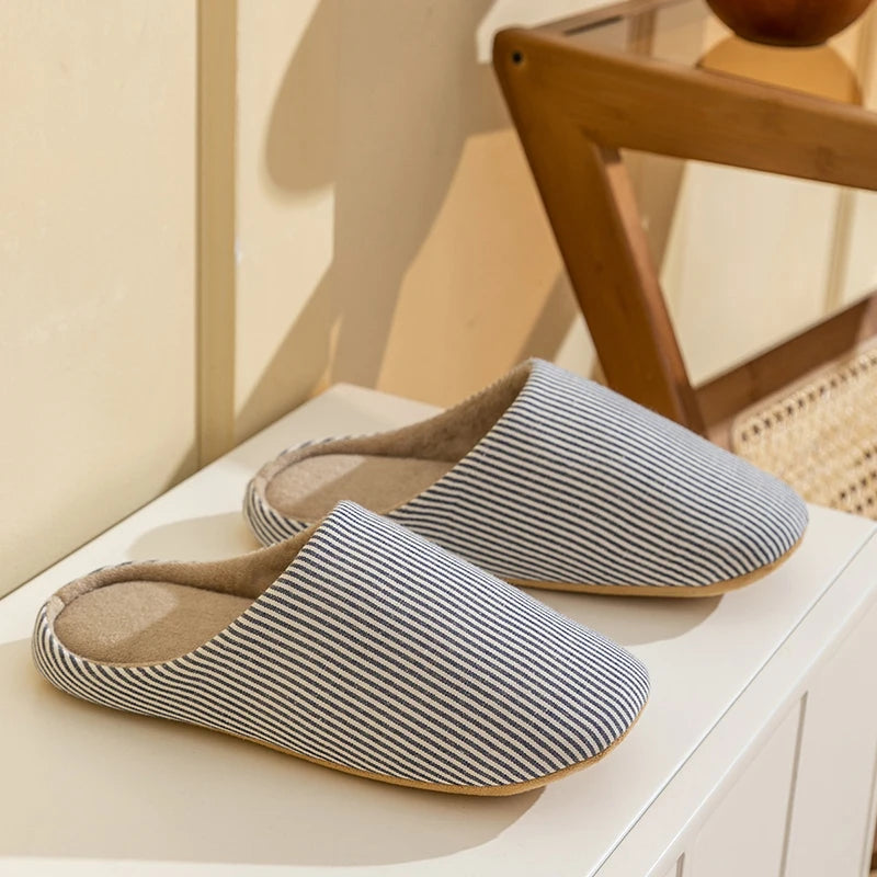 Men's Home Slippers Spring Autumn Indoor Non-slip House Shoes Soft