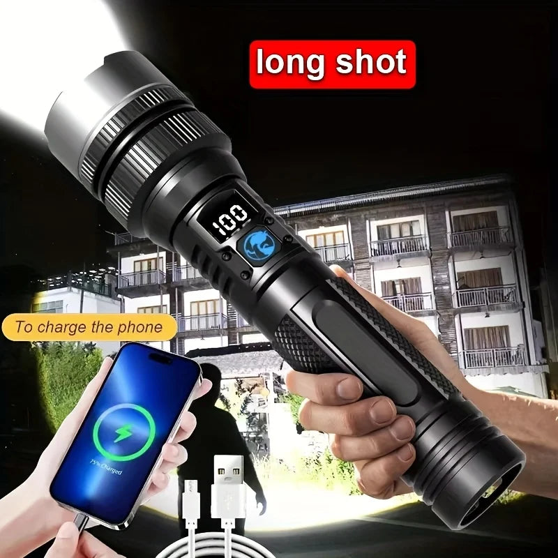 POCKETMAN 3800 Lumen Zoomable USB Rechargeable LED Flashlight