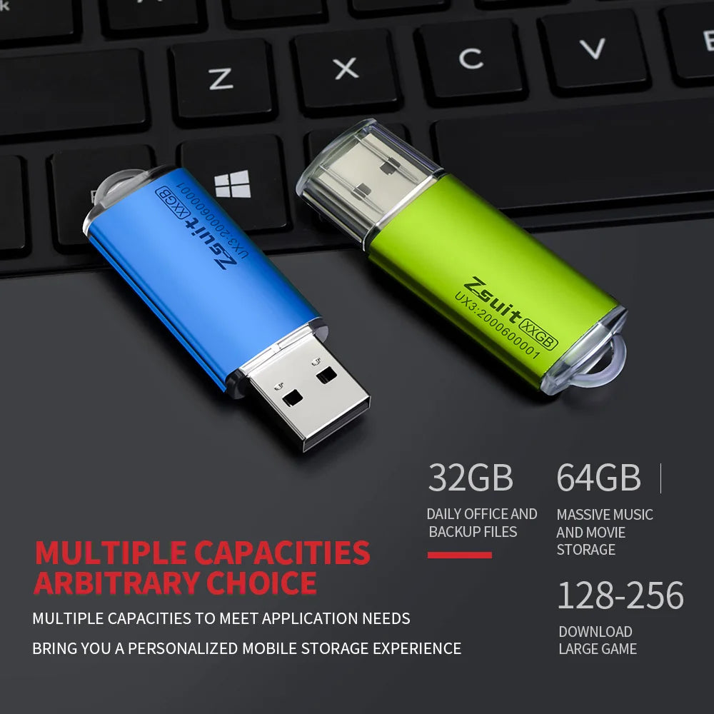 USB Drive High Speed Usb Stick 3.0/2.0 Pen Drives 64G 32G Metal Flash Drive USB Memory Disk Cle USB Free Shipp Zpaxo