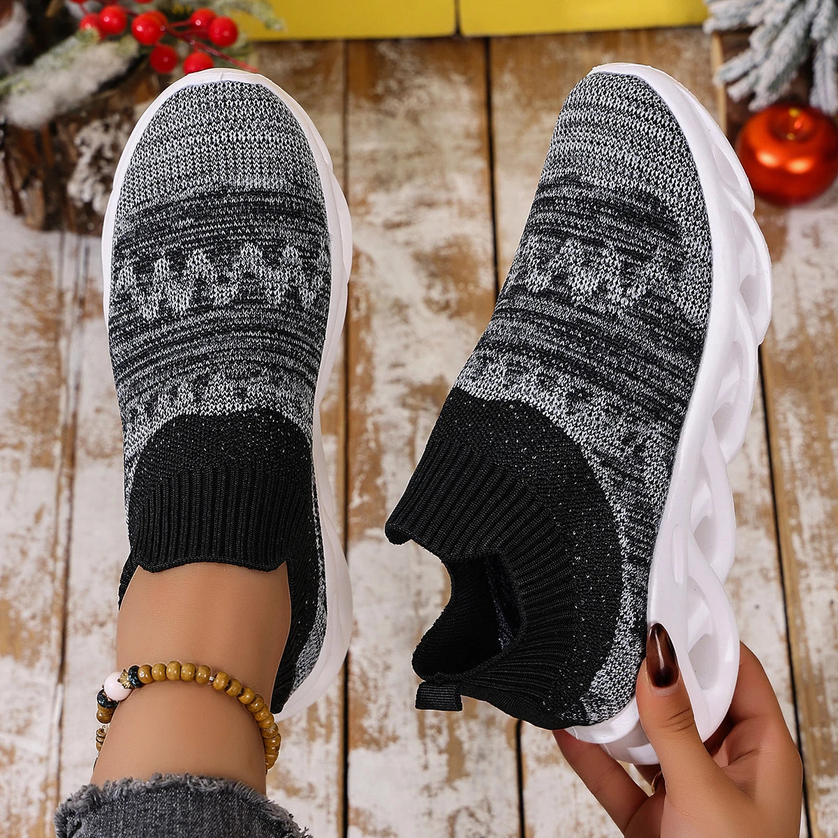 Women Sneakers 2025 New Breathable Trendy Sneakers Wear-resistant Soft Sole Flat Walking Shoes Women Fashion Mesh Sneakers Women Zpaxo GRAY 43