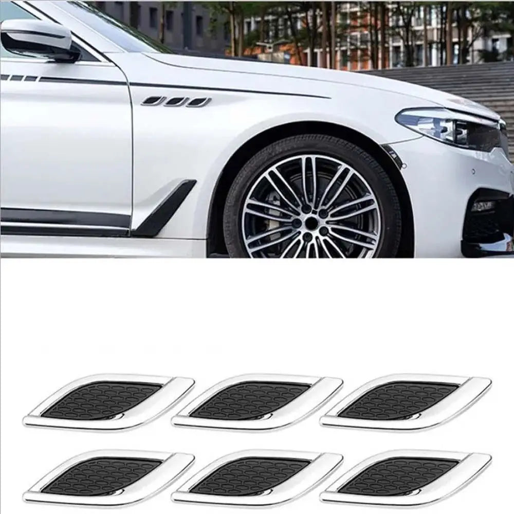 Universal 3D Car Sticker Fake Side Outlet Hood Modified Accessories Zpaxo