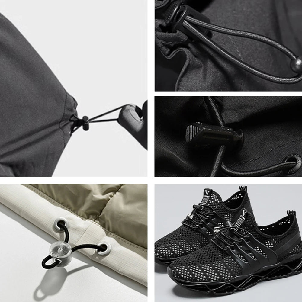 10Pcs Single/Double Hole Cord Lock Stopper For Sportswear Shoes Backpack Drawstring Paracord Rope Spring Toggle Clasp Accessory Zpaxo