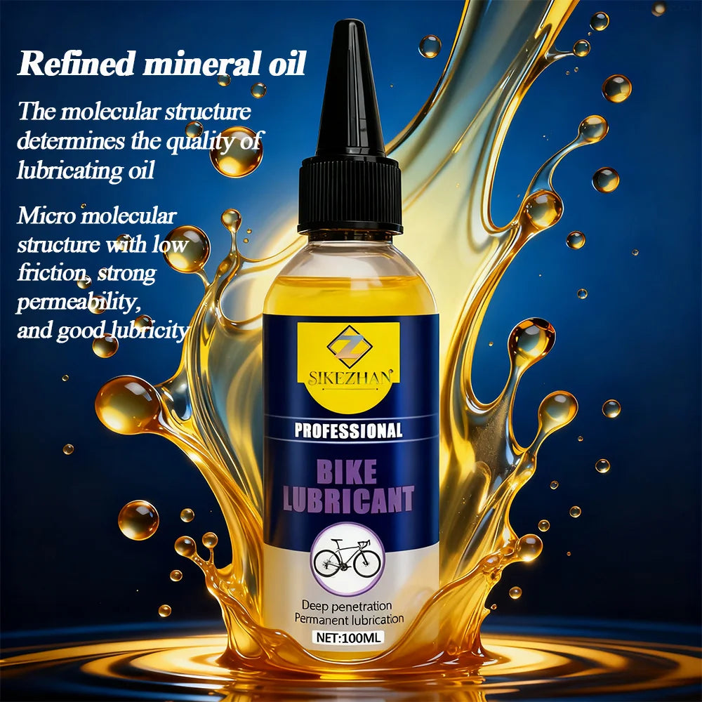 Professional Bike Lubricant Oil All Weather Protection Long Lasting Reduces Friction & Noise - MTB Road Bicycle Maintenance Lube Zpaxo