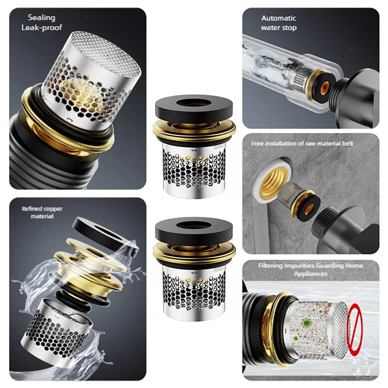Water Stop Valve Pipeline Brass Raw Material Angle Faucet Automatic
