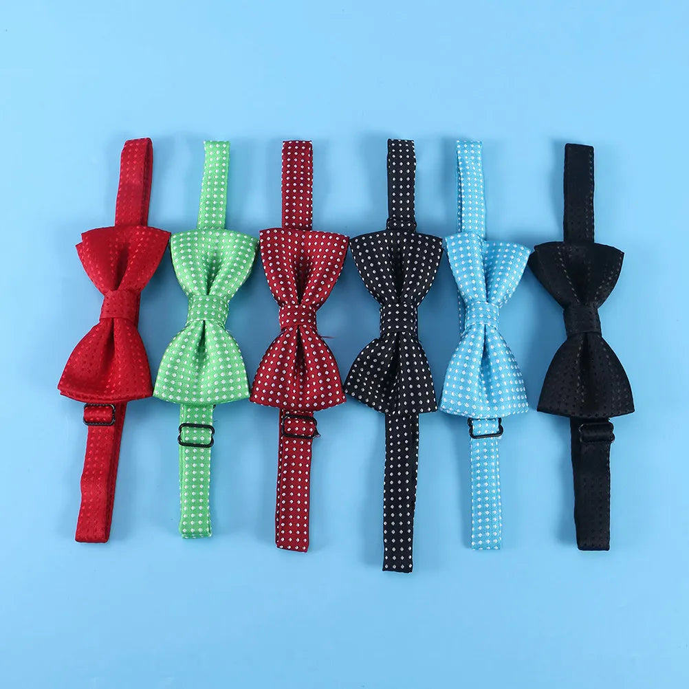 Pet Cat Bow Collar Accent Stylish Adjustable Polyester Tie Feline