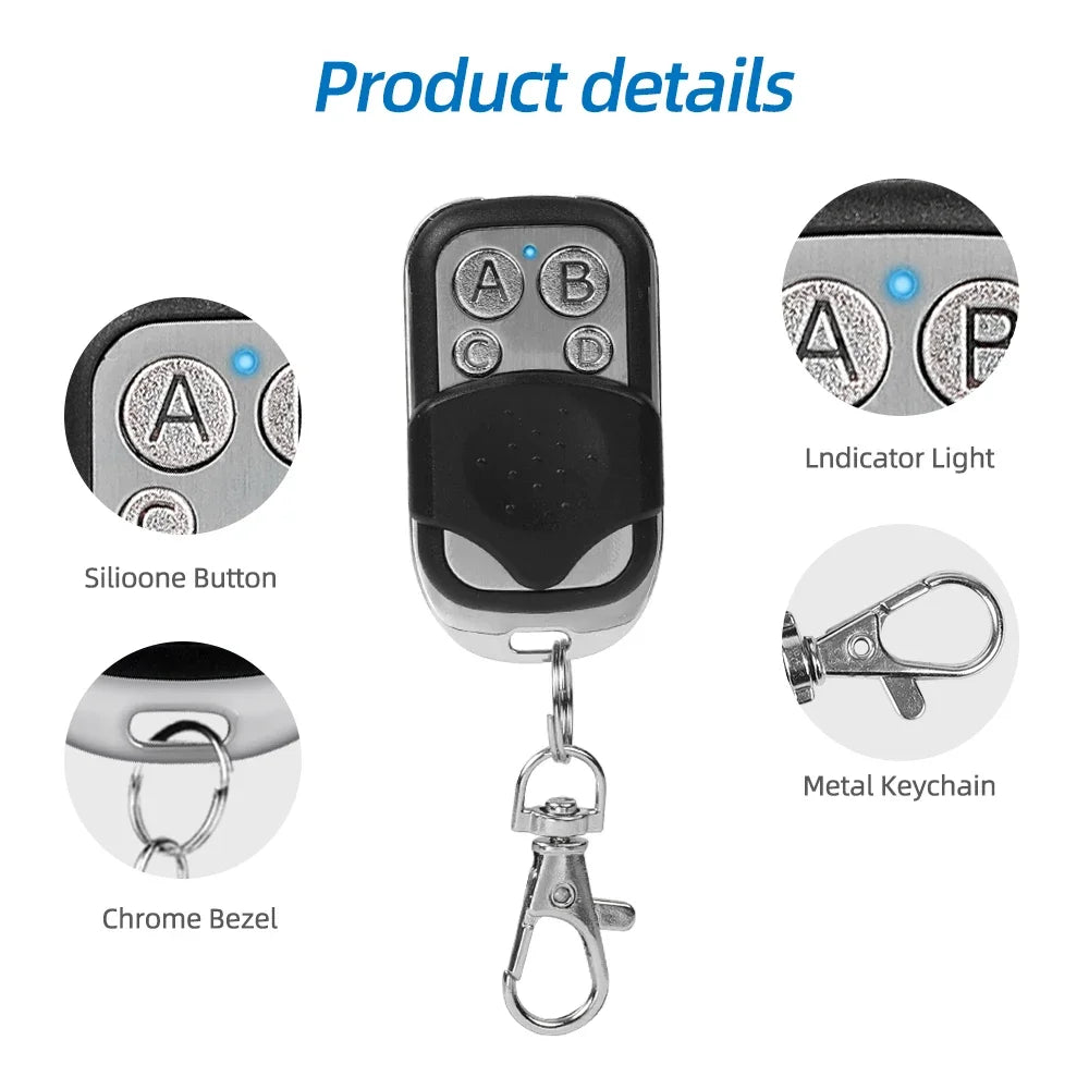 433MHz Copy Remote 4 Buttons Clone Control Wireless Transmitter Zpaxo