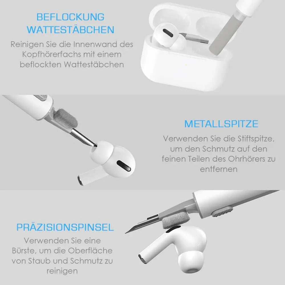 Cleaner Earphones Cleaning Pen Airpods 3 2 1 Case Brush 2-in-1