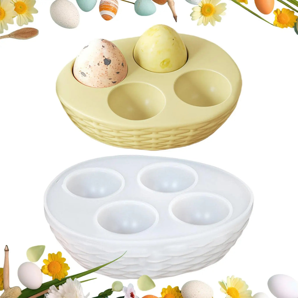 Easter Silicone Mold Egg Storage Tray Mould Holder Container Fridge