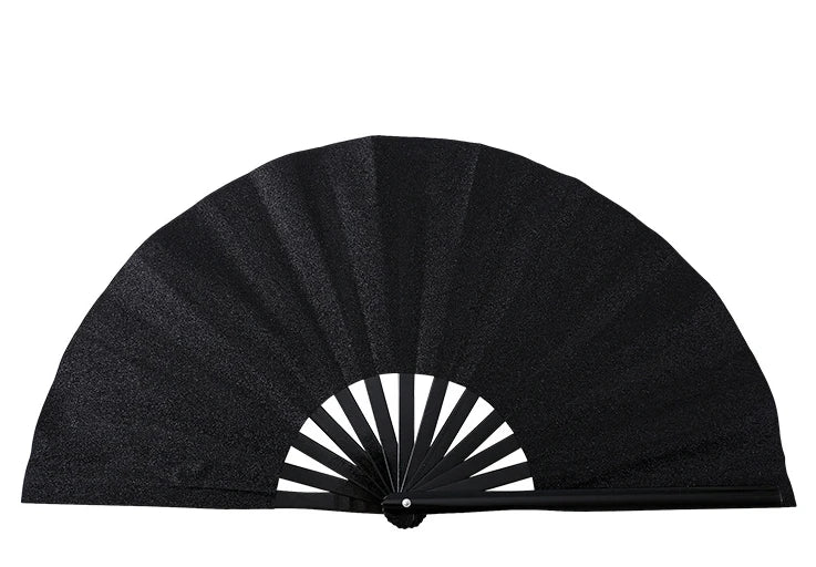Traditional Portable Folding Fans, Chinese Hand Fans, and Tai Chi Folding Fans Suitable for Martial Arts Training and Dance Zpaxo black Fan