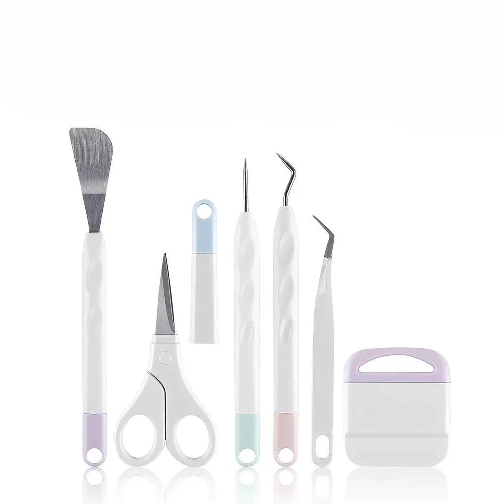 6pcs/set Craft Vinyl Weeding Tools Set Scrapbook DIY Silhouette Relief Carving Tool Kit for Cricut Maker Silhouettes Hand Tools Zpaxo