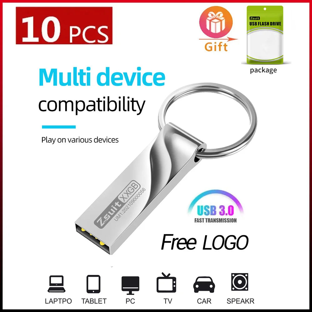Zsuit 10pcs Wholesale 16GB 8GB USB Flash Drive 64GB Key Memory Stick 4GB Waterproof Pendrive for Storage Backup Free Logo U Disk Zpaxo