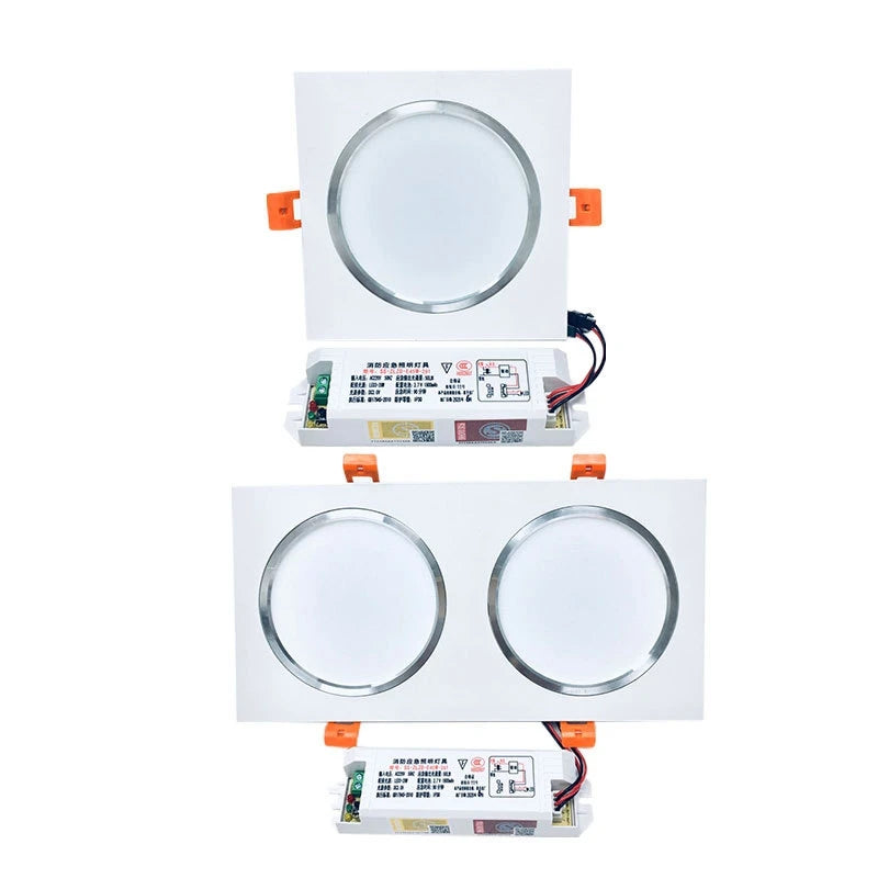 LED Square Emergency Downlight 3W–18W | 90 & 180 Min Backup