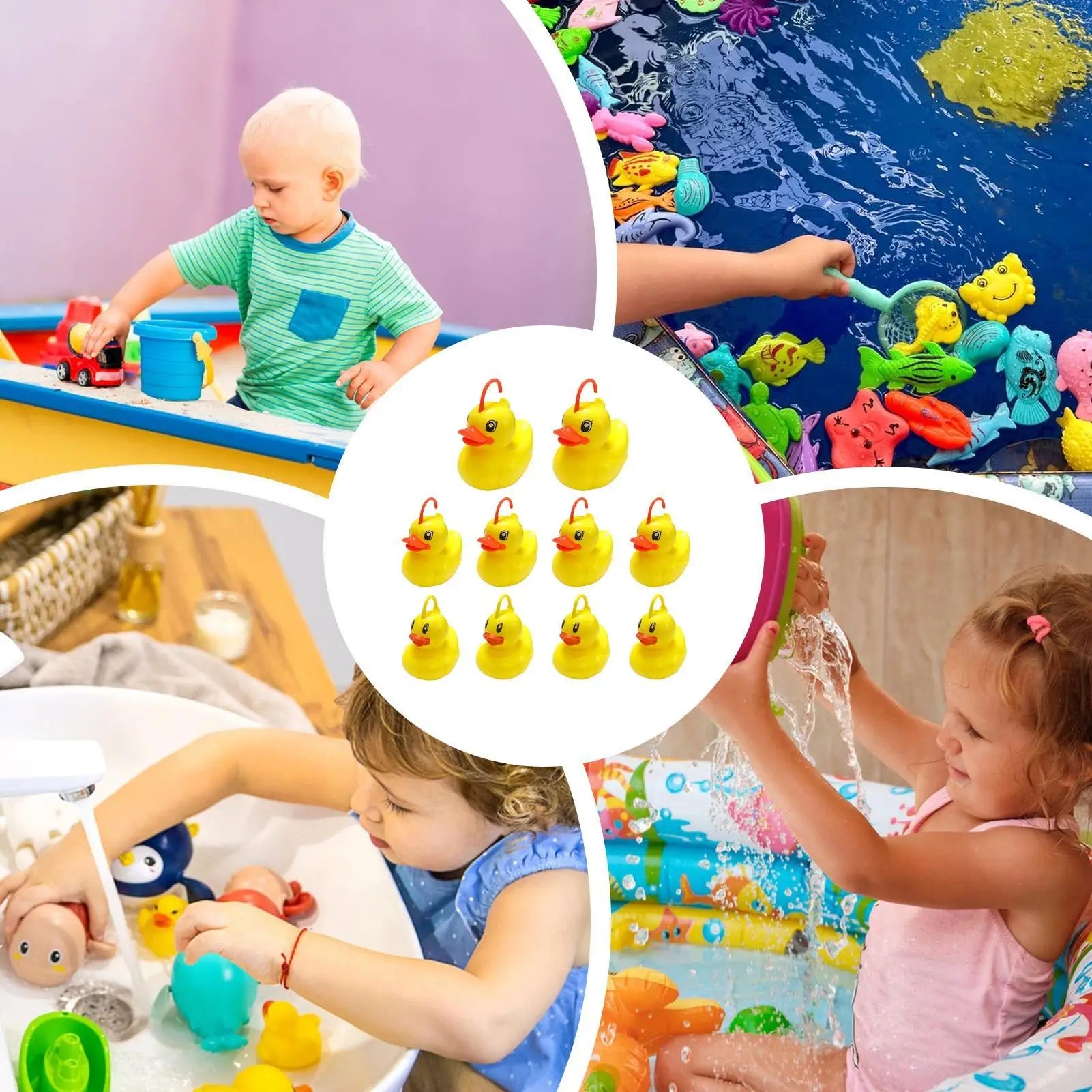 Duck Fishing Game Fishing Toy Interactive Duck Catching for Backyard Pool Bath Pond Lake Beach Outdoor Fun Play Activity Zpaxo