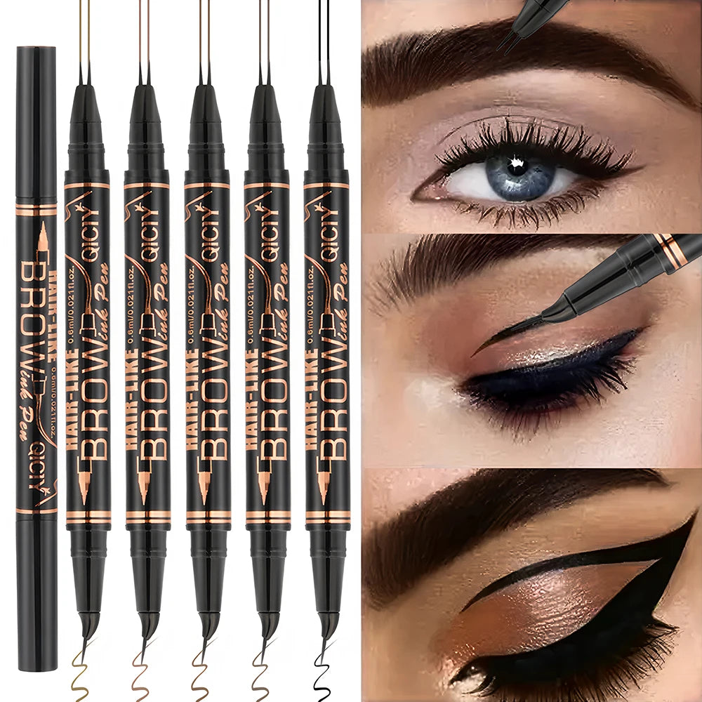 Double Ended Eyebrow Pencil Quick Shaping Waterproof Sweat Proof Zpaxo