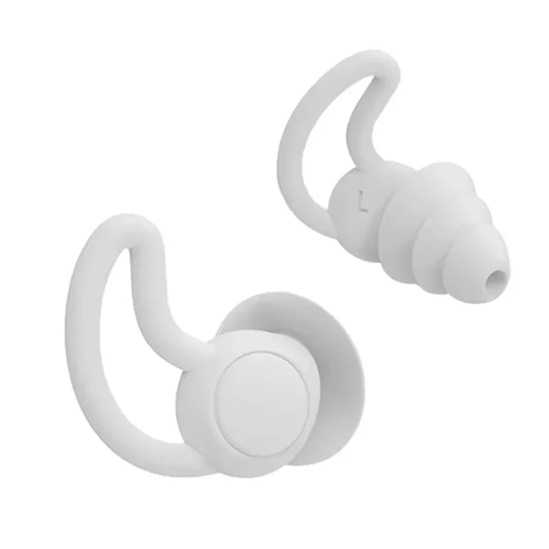 Sleeping Soundproof Earplugs Silicone Noise Cancelling Plugs Work Zpaxo WHITE