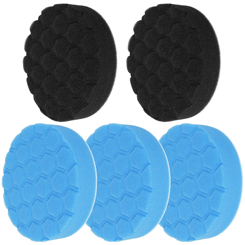 5Pcs Polishing Pad Kit 3/4/5/6/7 Inch Car Foam Buffing Pads Automobile Sponge Durable Buffer Mat Dremel for Car Glass Polisher Zpaxo A 5inch 5 Pcs