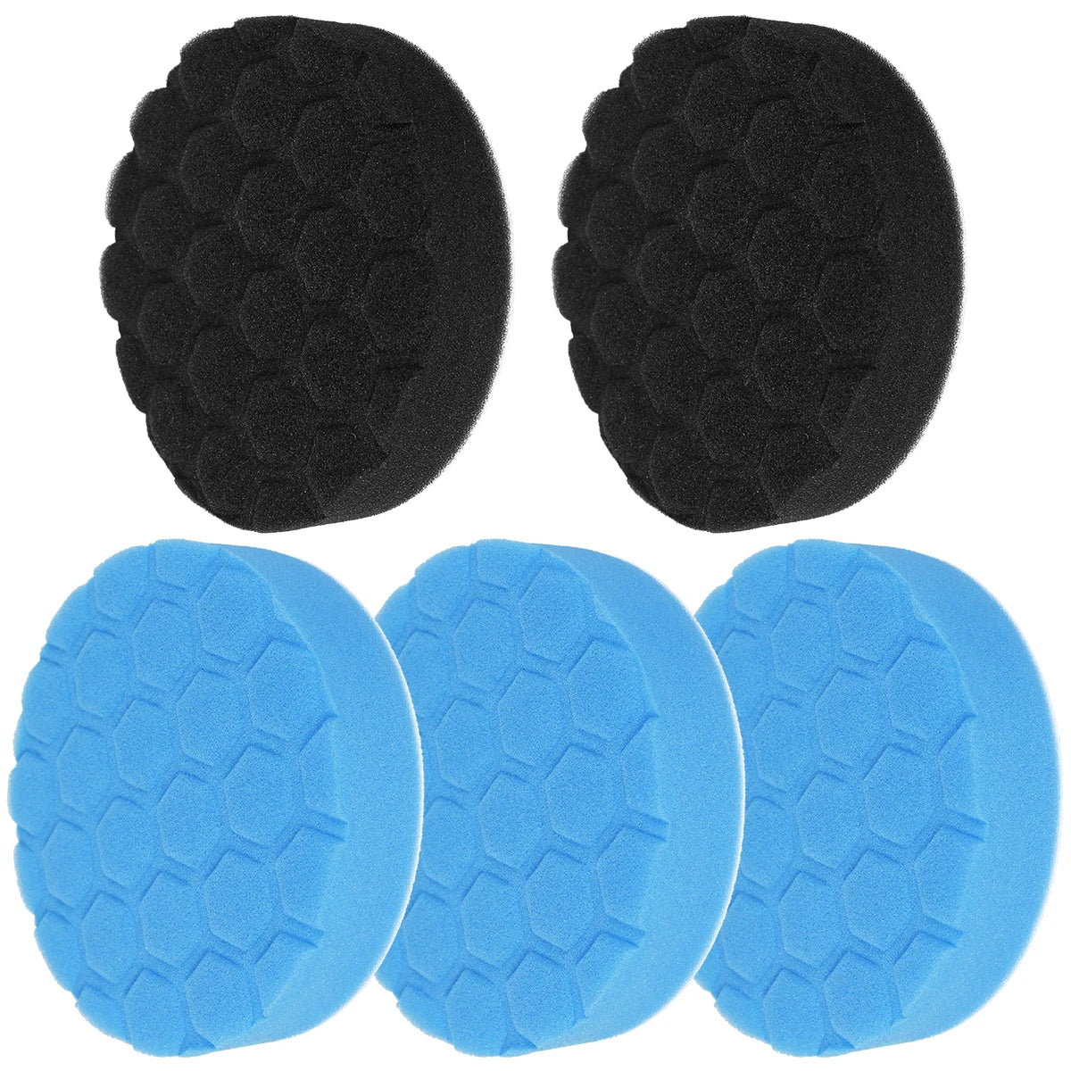 5Pcs Polishing Pad Kit 3/4/5/6/7 Inch Car Foam Buffing Pads Automobile Sponge Durable Buffer Mat Dremel for Car Glass Polisher Zpaxo A 5inch 5 Pcs