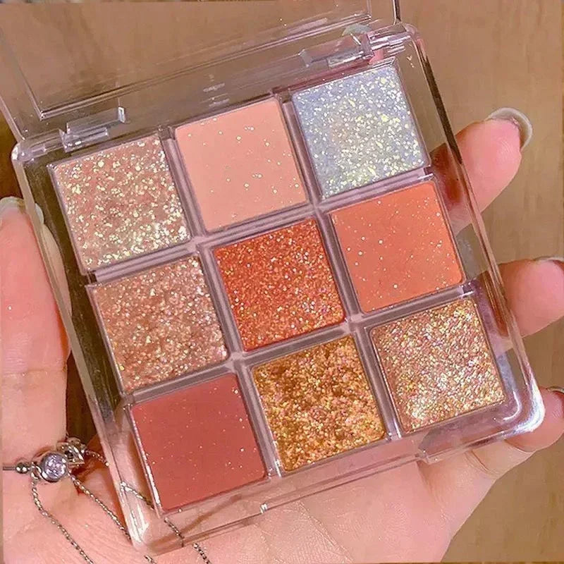 9 Colors Chocolate Eye Shadow Palette Pearly Matte Earth Eyeshadow Zpaxo
