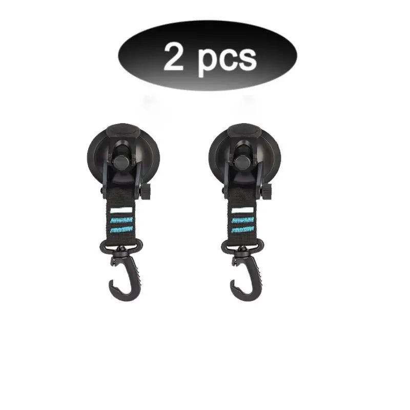 4Pcs Suction Cup Anchor Securing Hook Tie Down Camping Tarp As Car Side Awning Pool Tarps Tents Securing Hook Universal Travel Zpaxo 2pcs-Blue