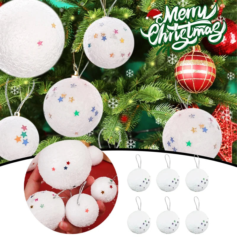 Foam Craft Ornaments Lightweight Christmas Tree Hanging Balls