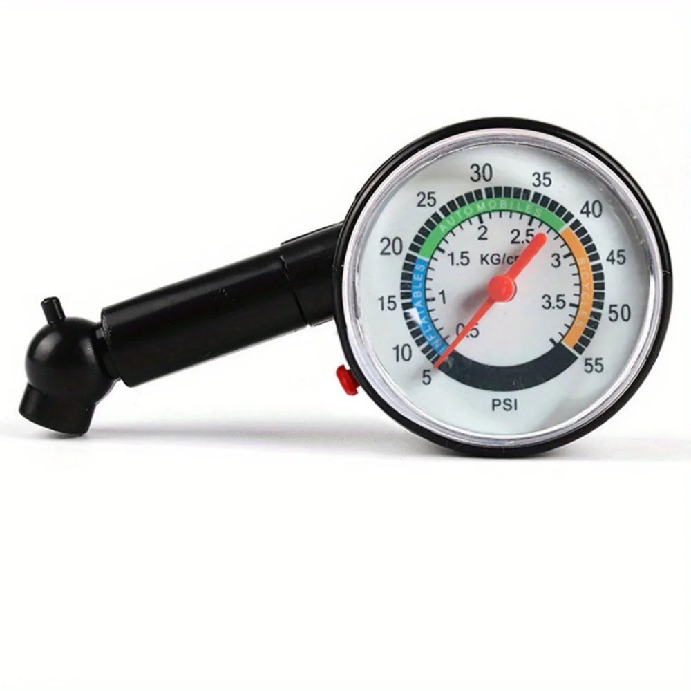 Analog Gauge Tire Pressure Dial Meter Precision Auto Inflation Zpaxo Black