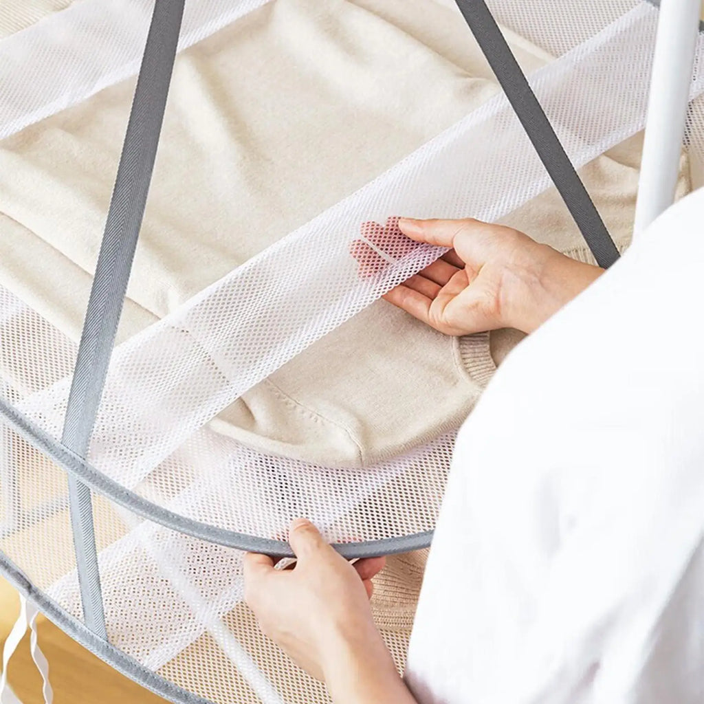 Folding Clothes Drying Rack Flat Mesh Large Dryer Hanger Portable
