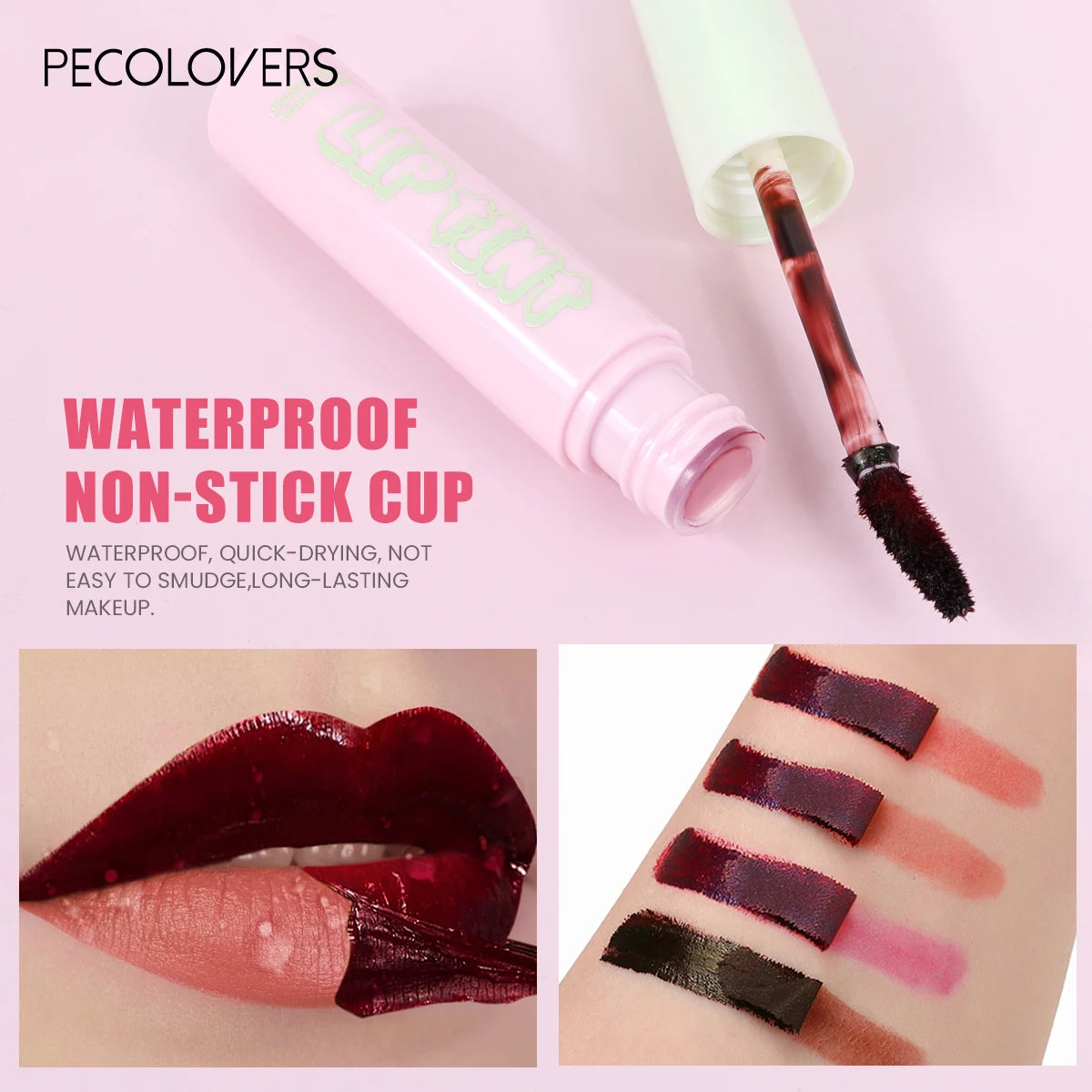 1PC Waterproof and Stain-free, Matte, Three-dimensional Lip Shape, High Pigment, Rapid Film Formation, Tear Lip Glaze, Lip Liner Zpaxo