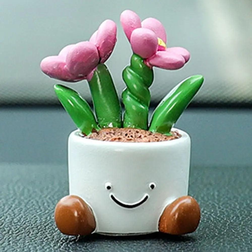 Flower Pot Car Ornaments Cartoon Dashboard Figure Little Canglan Bell Zpaxo Little Canglan