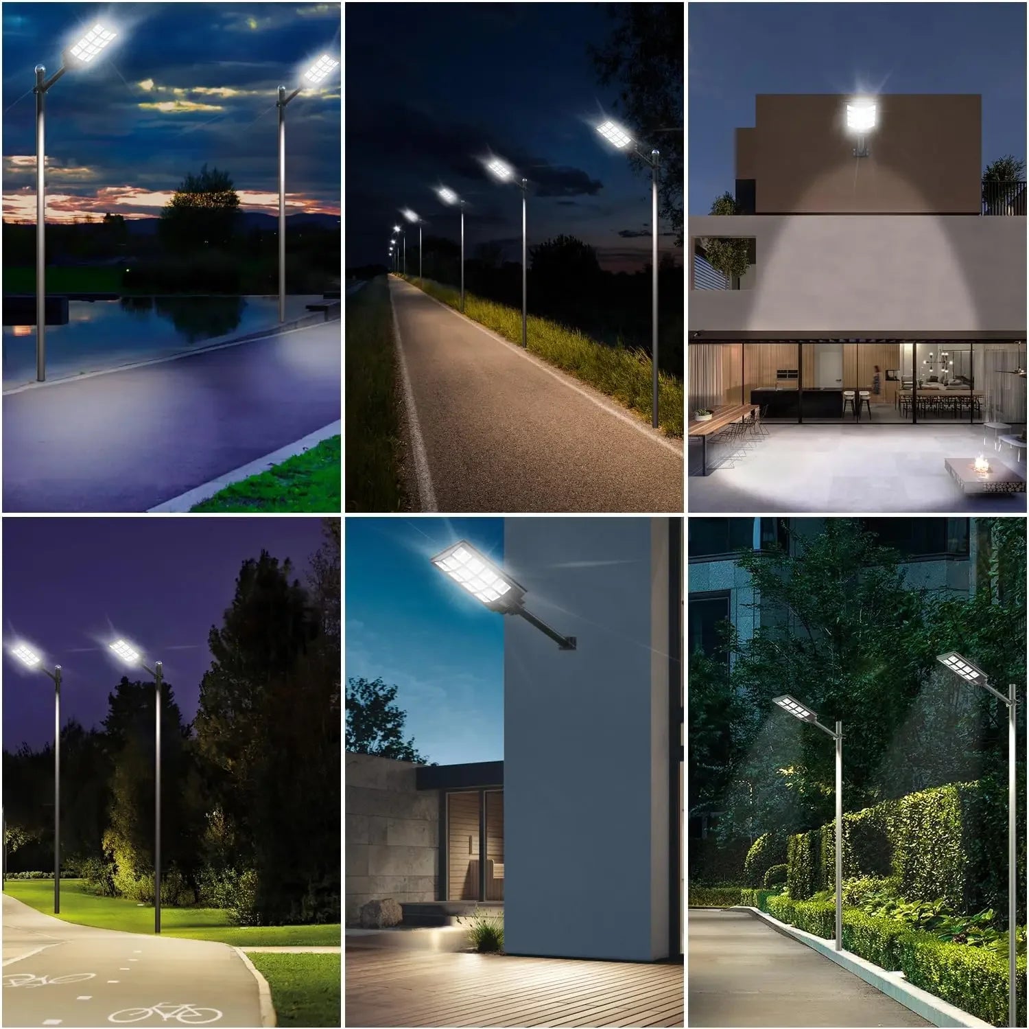 Outdoor Solar Street Lights with Motion Sensor Waterproof Sun Powered Flood Light for Parking Lots And Backyard Zpaxo