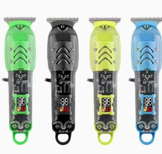 Professional Electric Hair Clipper for Men Transparent USB Rechargeable Body Trimmer Hair Cutting Machine Gift for Him Zpaxo