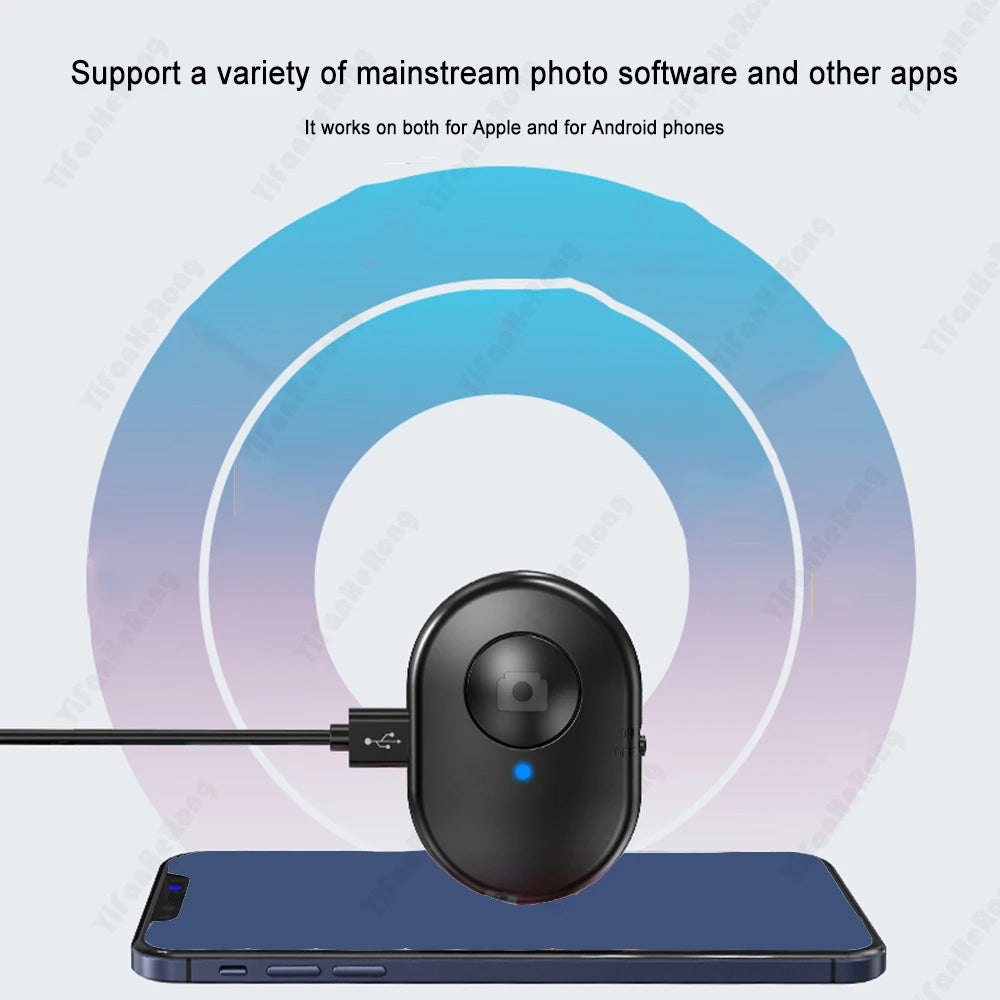 Mini Portable Bluetooth-compatible Remote Control Wireless Selfie Shutter Control For IPhone/Android Take Photos Hands-Free Zpaxo