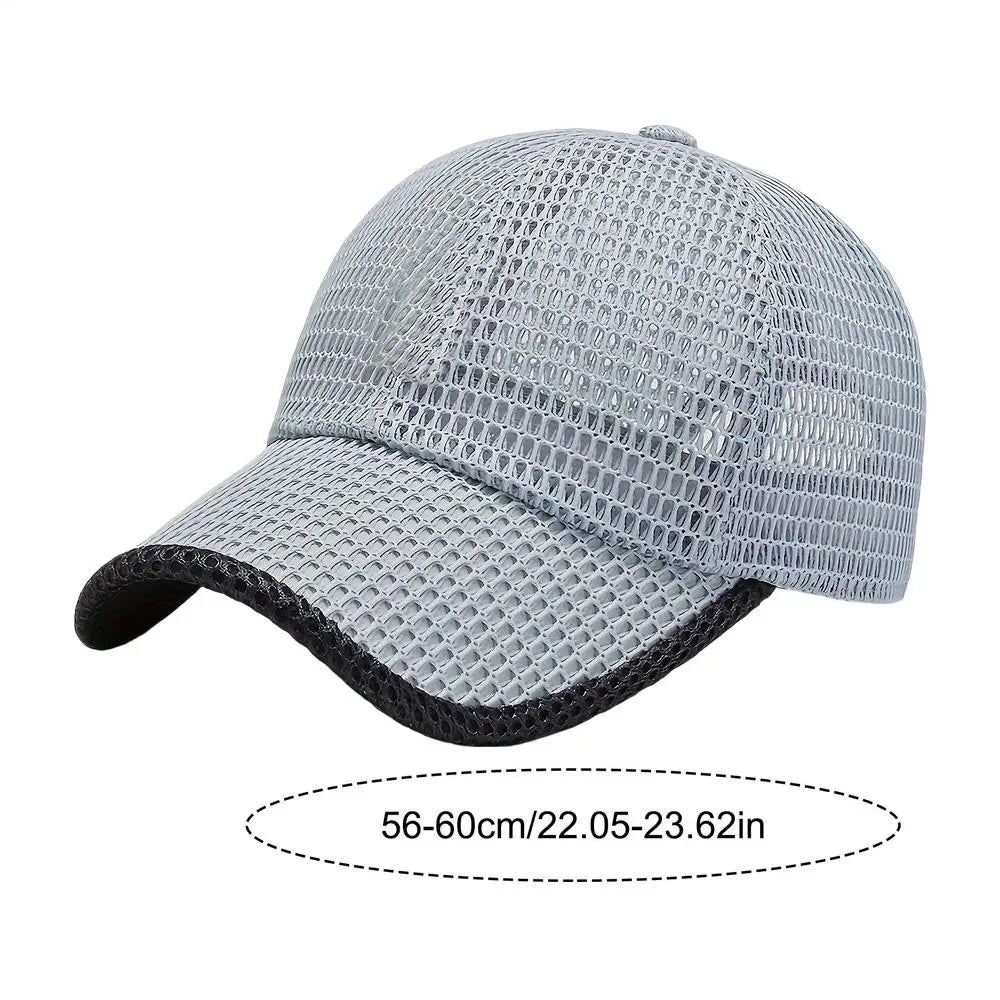 Mesh Baseball Caps Breathable Summer Caps Dad Hat Outdoor Fishing Hats for Men Women Outdoor Sports Hiking Walking sport Hats Zpaxo Light Gray