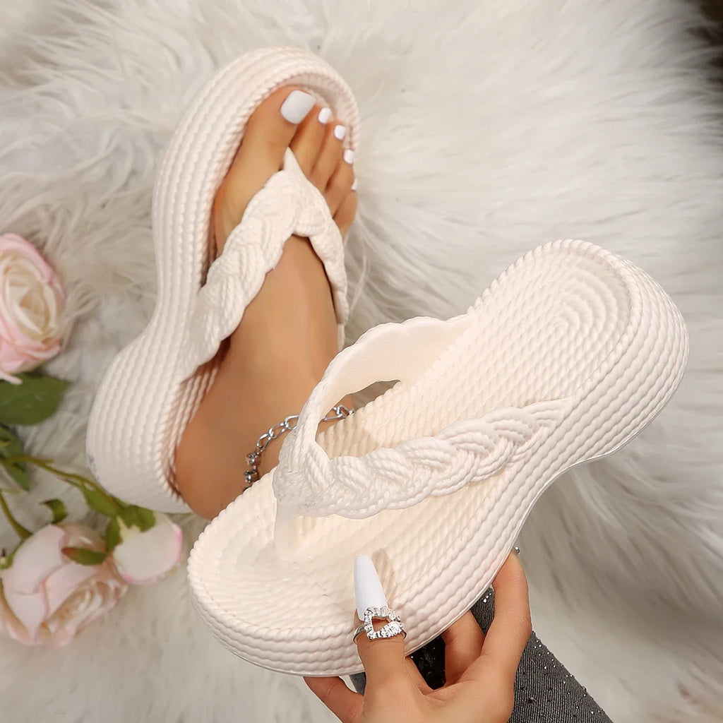 Women Slippers Platform Wedges Flip Flops Summer Casual Cozy Slides Designer Beach Dress Sandals 2024 Fashion Sport Women Shoes Zpaxo