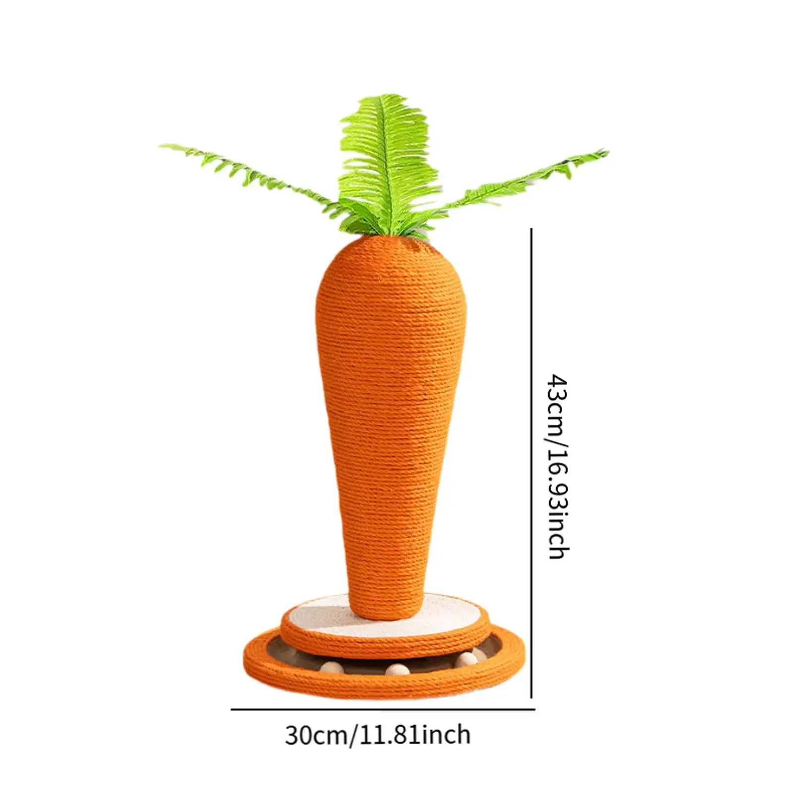 Cat Scratch Post Carrot Shape Board Pet Supplies Freestand Scratcher Zpaxo