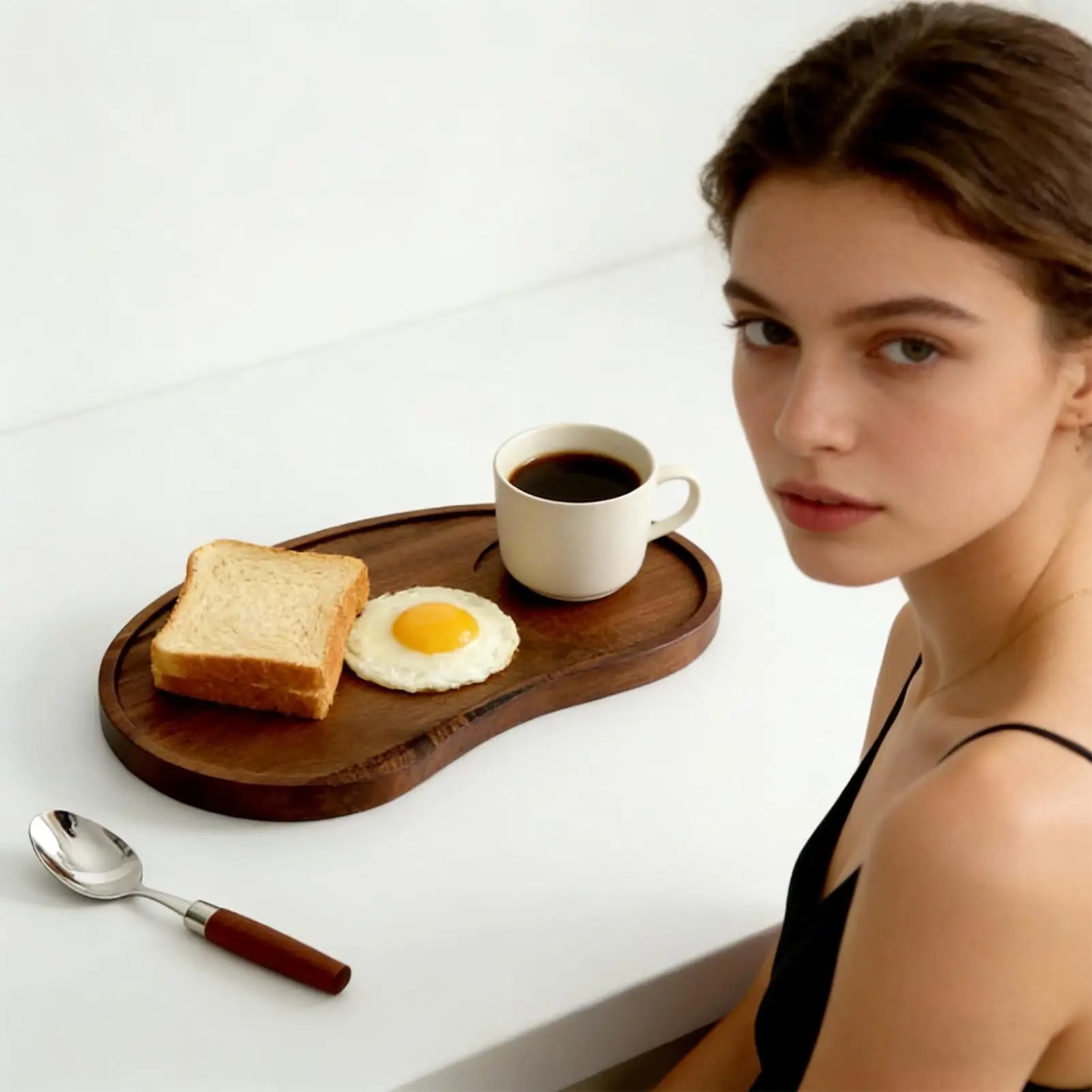 Tray Coffee Table Wooden Decorative Serving Boards Breakfast Home