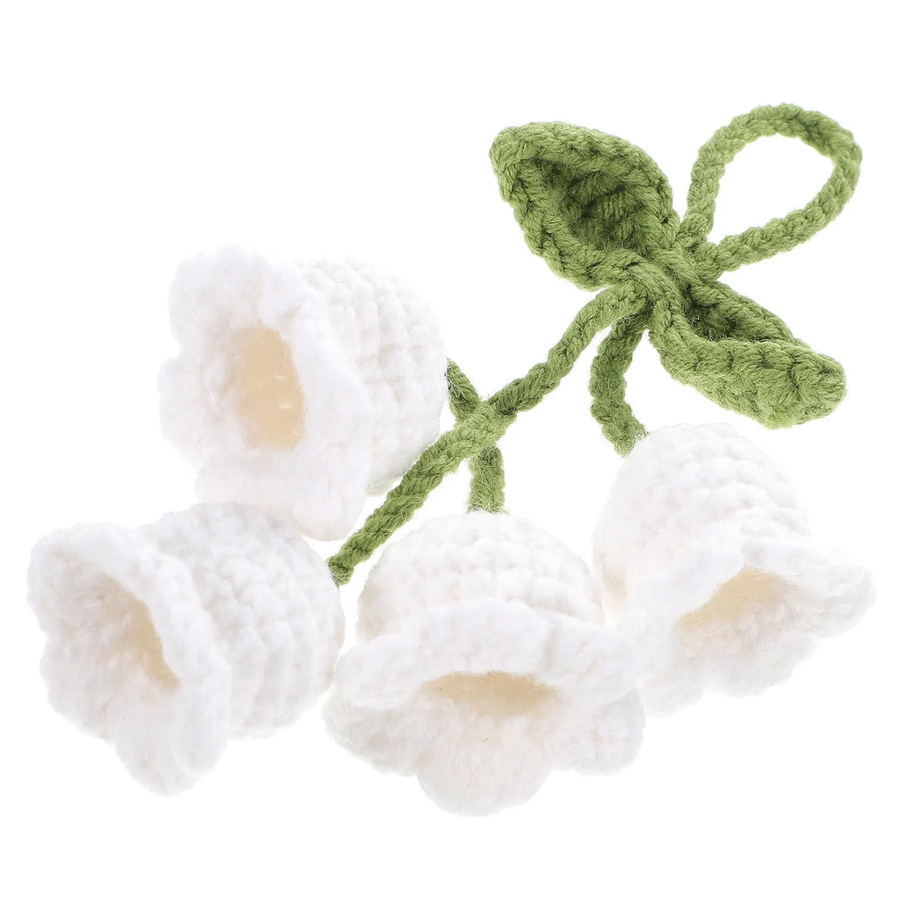 Knitted Flower Pendant Crochet Ornament Small Lightweight Adorable
