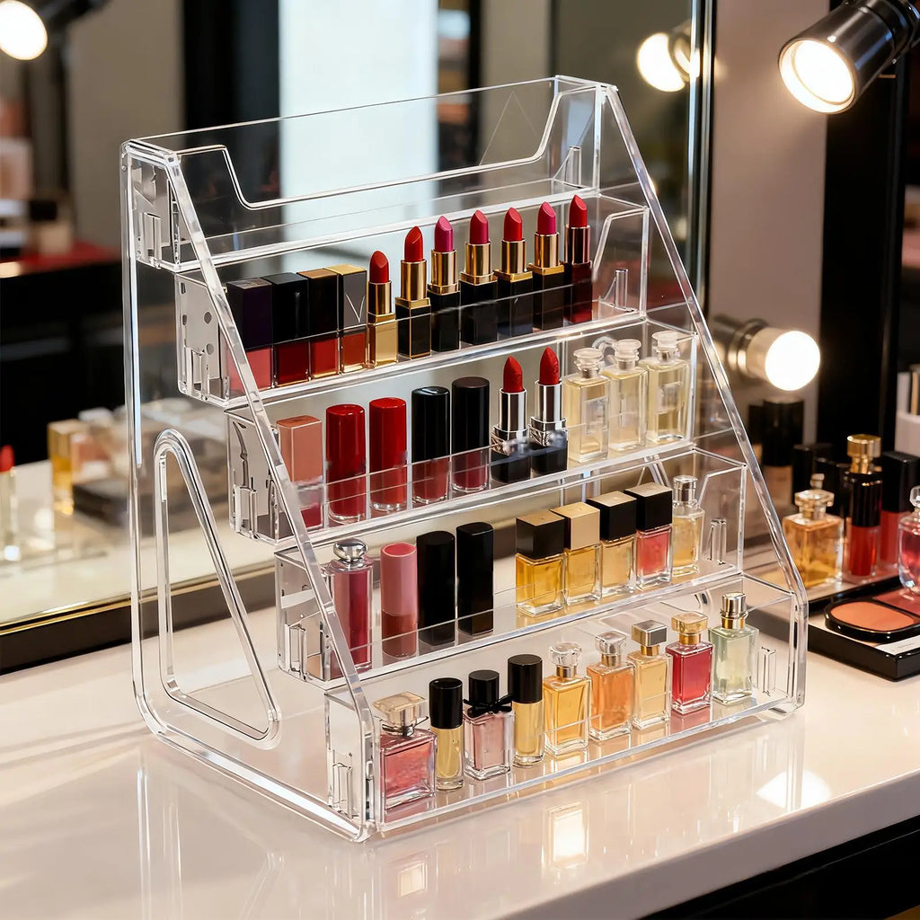 5 Tier Acrylic Card Display Stand Clear Graded Shelf Collectible