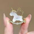 Fine Zodiac Horse Brooch Cartoon Pony Lapel Pin Classy Clothing Zpaxo A6