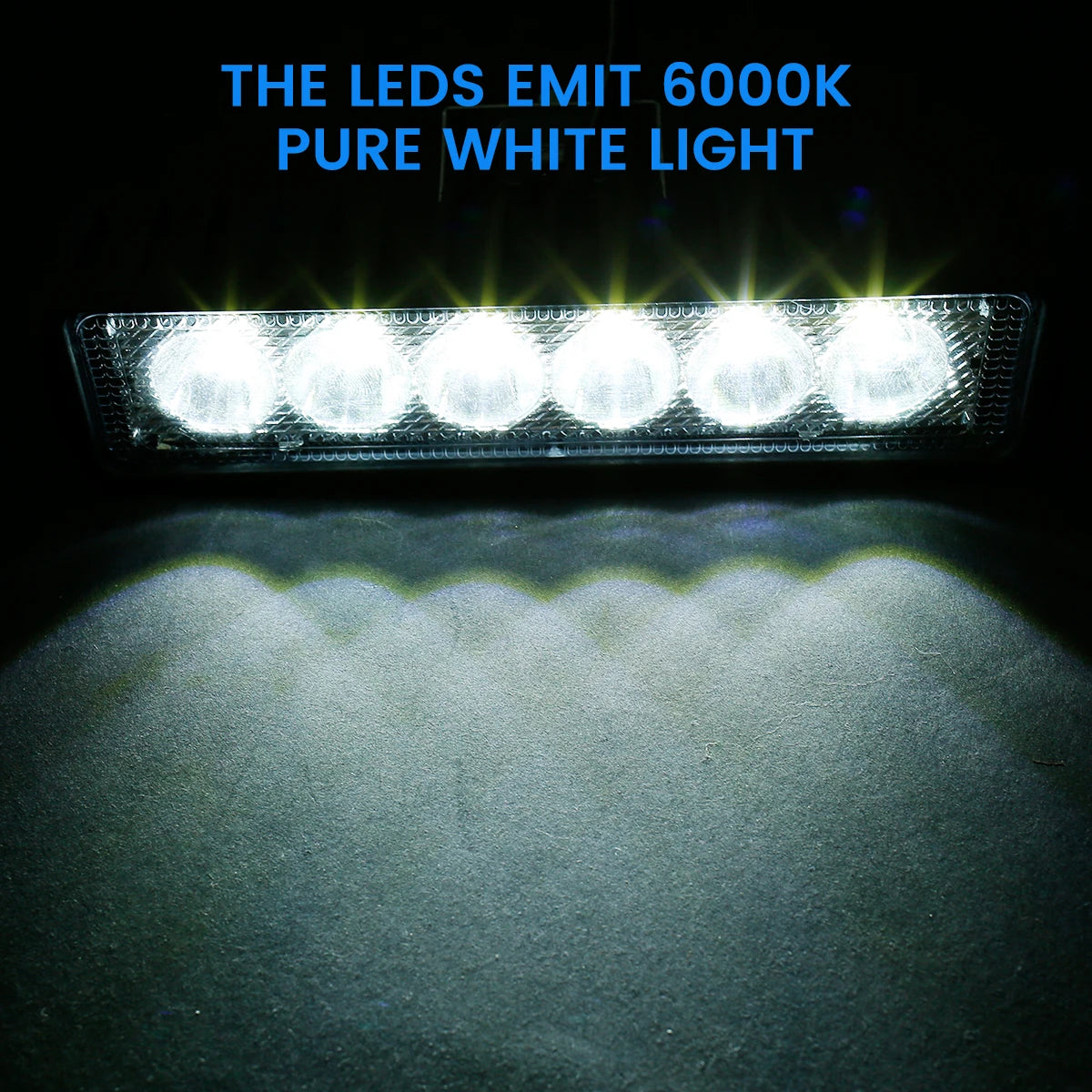 18W Car LED Light Bar 12V 6000K Super Bright Car LED Work Light IP67 Waterproof Flood Spot Light Off Road Head Light Driving Zpaxo
