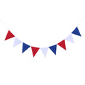 2 5m Patriotic Felt Bunting Banner Red White Blue Design Fourth July