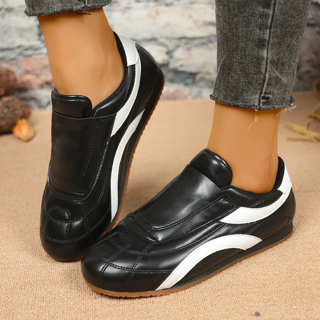 New Women Sneakers New Casual Running Women Shoes High Quality Flats Outside Sneakers Women Simple Versatile Non-slip Loafers Zpaxo black 36