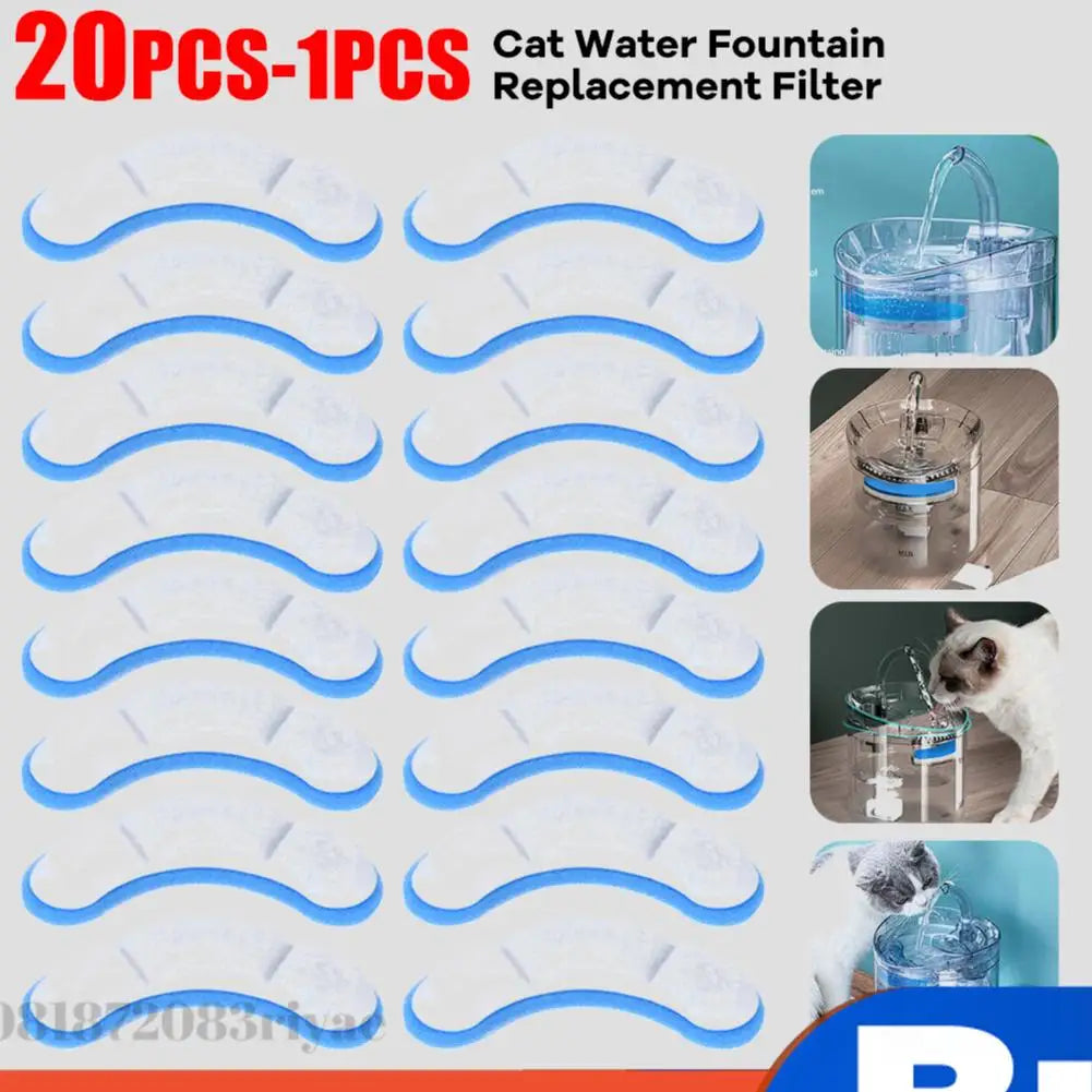 20- Pet Water Fountain Filters Replacement Activated Sponge Carbonfor