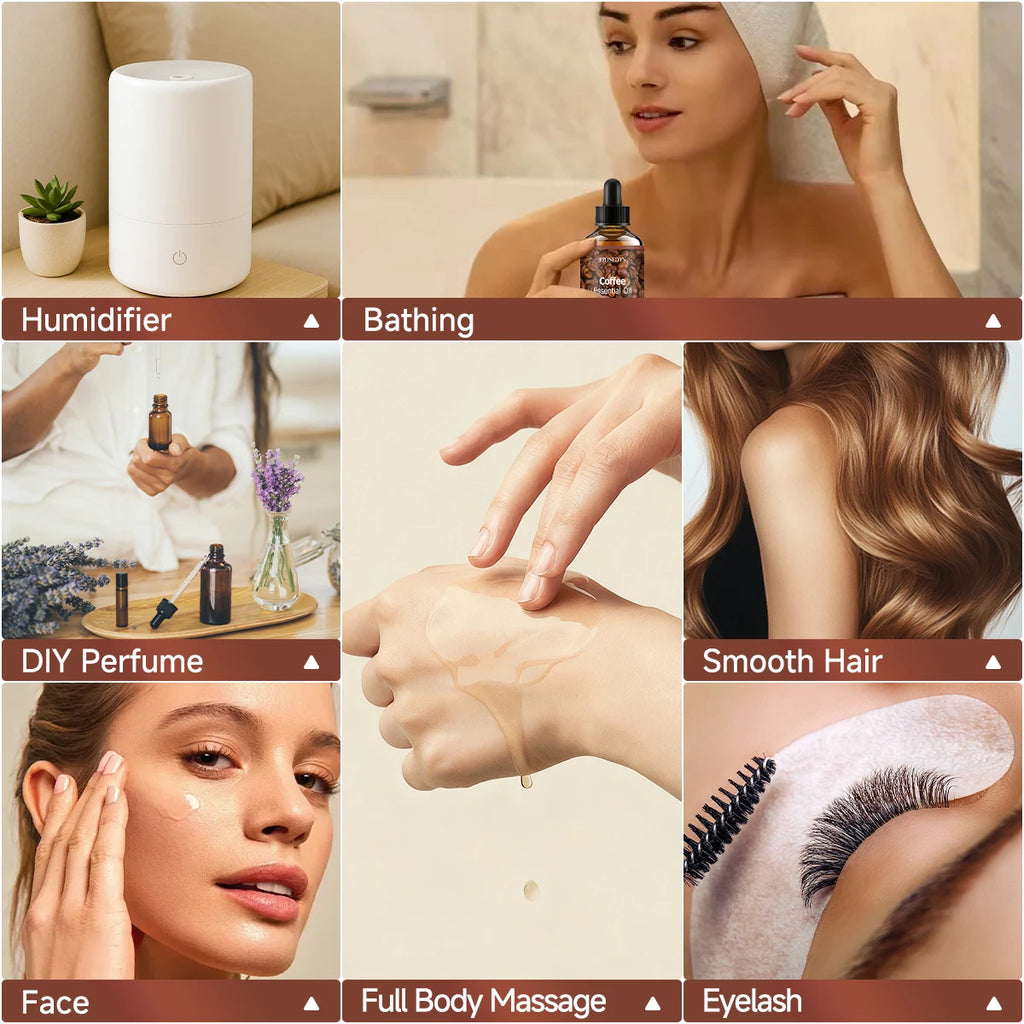 Coffee Essential Oil Natural Fragrance Suitable Body Massage Zpaxo