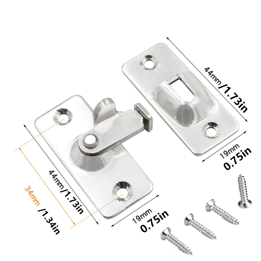 Door Latch Doors Lock Screws 90 Degree Right Angle Buckle Hasp