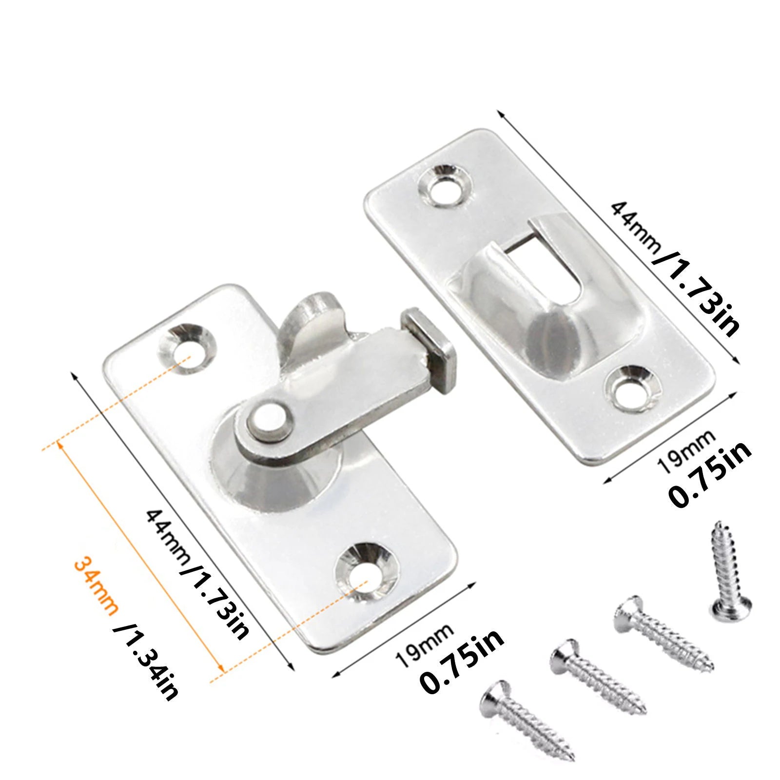 Door Latch Doors Lock Screws 90 Degree Right Angle Buckle Hasp