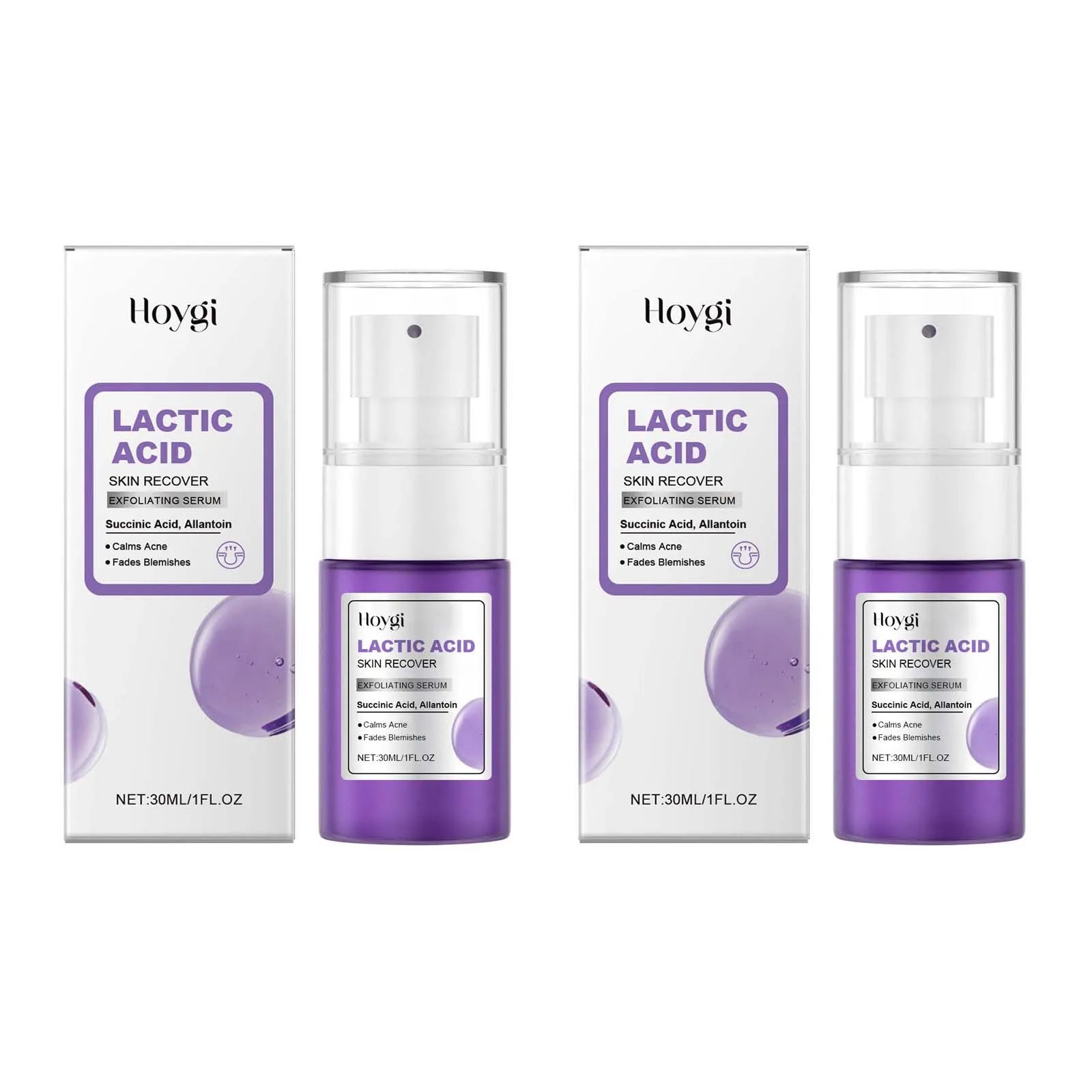 Exfoliating Serum Anti Acne Reliece Dryness Shrink Pores Remove Dead Skin Brightening Lactic Acid Serum Nourishing Face Essence Zpaxo 2 x 30ml boxed