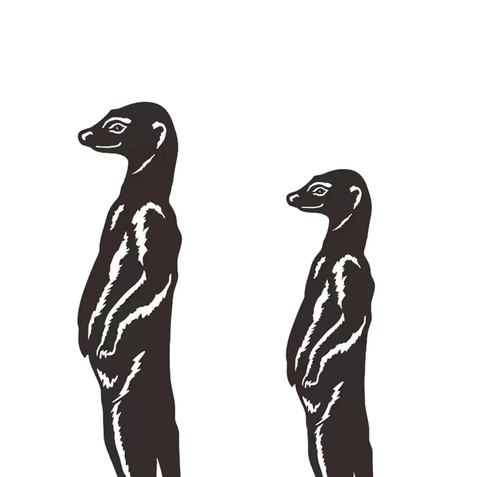3-Pack Meerkat Garden Stakes – Metal Silhouette Yard Art Decor Garden Statue Stakes Zpaxo