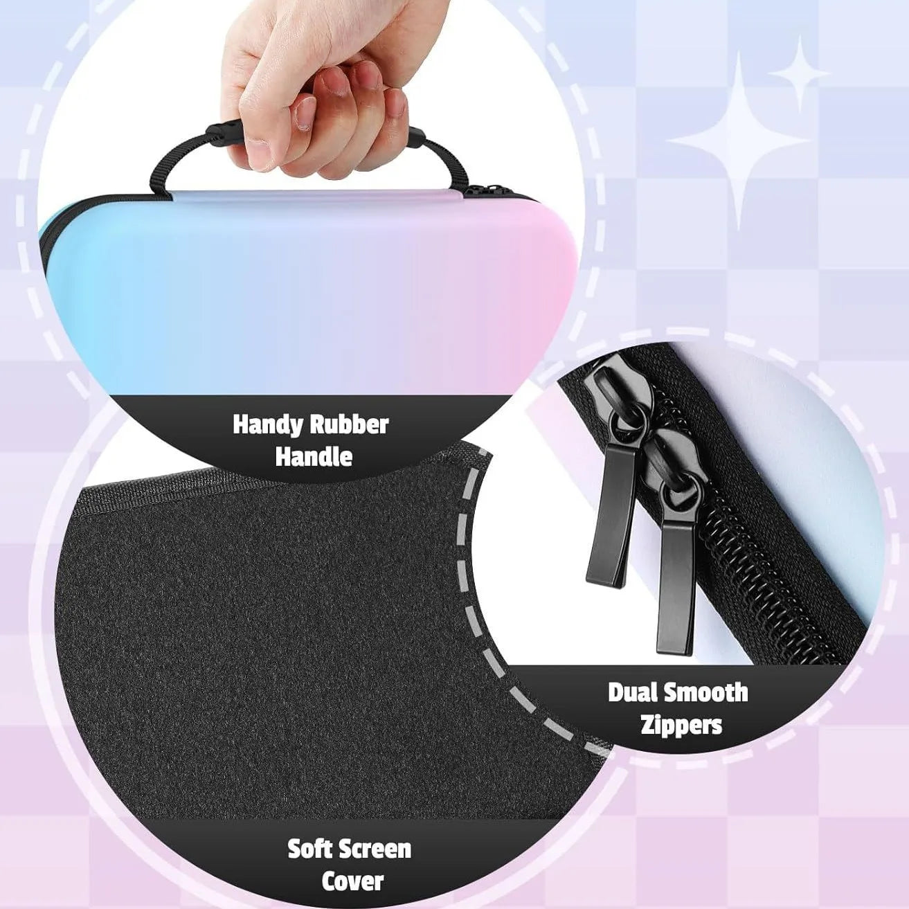 Storage Bag For Nintendo Switch Console Carrying Case For Switch OLED with 20 Games Cartridges Protective Hard Shell Storage Bag Zpaxo